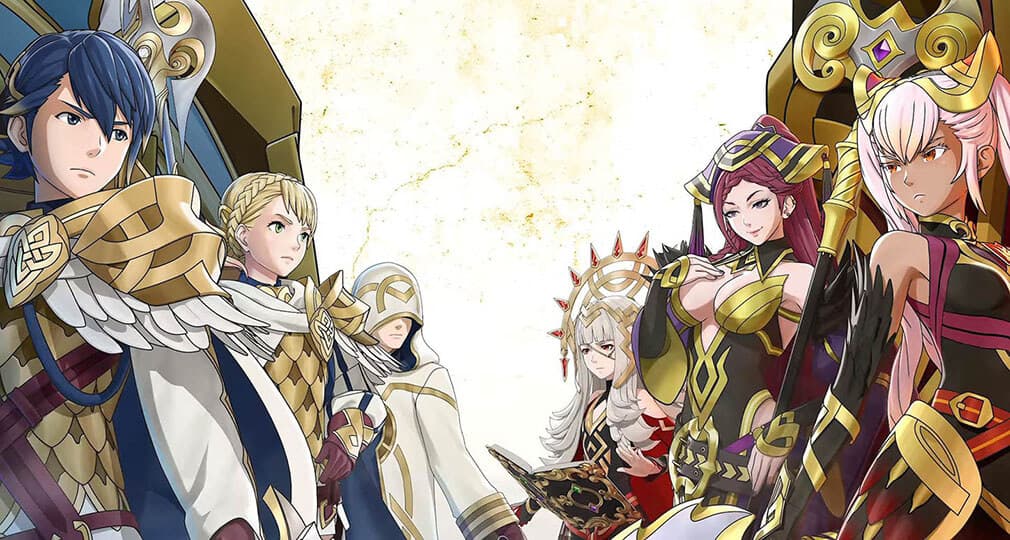 Three white and three black heroes standing against each other before the clash